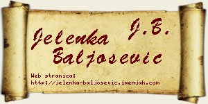 Jelenka Baljošević vizit kartica